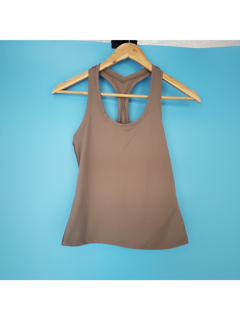 NEW exercere Tank Size Small Racerback Stretch Beige - Picture 1 of 6